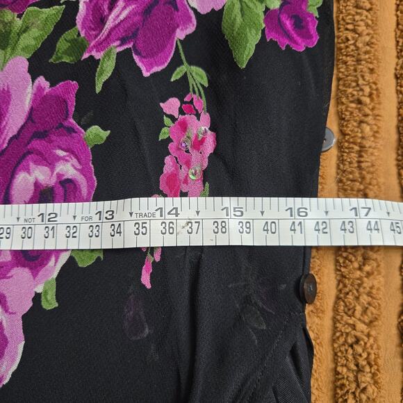 American Angel Y2K Fairy Grunge Boho Whimsigoth Sheer Sequin Floral Maxi Dress M - Picture 11 of 12